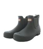 ハンター HUNTER レインブーツ サイドゴアブーツ ショート ラバーUS7 カーキ /YO3