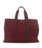 エルメス HERMES フールトゥGM キャンバス トートバッグ ハンドバッグ ボルドー /YO6 ■OH