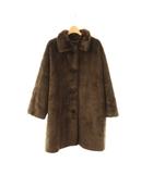 ミラオーウェン Mila Owen ステンカラーファーコート ロング 0 ブラウン /HK ■OS