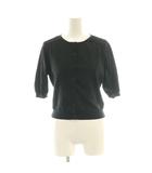 トッカ TOCCA 刺繍ニットカーディガン M 黒 ブラック 半袖 /AG ■OS