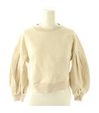 テッドベーカー TED BAKER リバースデザイン クロップドスウェット トレーナー カットソー 0 アイボリー /ES ■OS ■SH