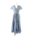 マリハ MARIHA マドモアゼルのドレス 無地 ロング 半袖 36 サックスブルー /DO ■OS ■SH