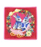 フェイラー FEILER テイルオブバニー ウインター ハンカチ タオルハンカチ ハンドタオル 赤 レッド ピンク 黄色 イラスト柄 ウサギ柄 リース柄 ■SH /RI ■OS