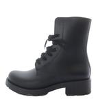 ファビオルスコーニ FABIO RUSCONI レースアップ レインブーツ ショート 40 黒 ブラック /SR