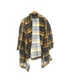 クリスチャンオジャール CHRISTIAN AUJARD チェック シャツ 長袖 9 ネイビー イエロー /HK ■OS