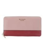 ケイトスペード KATE SPADE スペンサー ジップ アラウンド コンチネンタル ウォレット 長財布 レザー ピンク レッド PWRU7848 /YO19