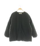 ナノユニバース nano universe 中綿ブルゾン アウター ノーカラー F ブラック /CX ■OS