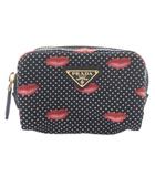 プラダ PRADA プリントRe-Nylon ポーチ 黒 ブラック 1ND339 /SR ■OH