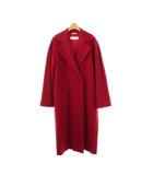 マックスマーラ MAX MARA 白タグ ウール カシミヤ ロングコート アウター チェスター 36 赤 /NR ■OS