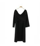 ミュラー オブ ヨシオクボ muller of yoshiokubo クロスショルダードレス ワンピース 長袖 ロング 38 ブラック /DO ■OS