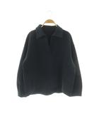 ヒューマンウーマン HUMAN WOMAN 25SS ストレッチダンボールスキッパープルオーバー スウェット 長袖 M ネイビー /DO ■OS