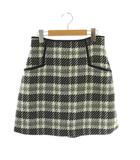 スナイデル SNIDEL ロービングチェックスカショ ショートパンツ ミニ 1 ホワイト ネイビー /HK ■OS