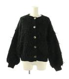 ユナイテッドアローズ UNITED ARROWS ミックスヤーンニットカーディガン ニット 長袖 ブラック /HK ■OS