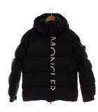 モンクレール MONCLER MAURES ダウンジャケット アウター ナイロン 1 紺 黒 ネイビー ブラック /NR ■OS