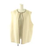 ユナイテッドアローズ UNITED ARROWS フォックス カシミヤ ニット ベスト オフホワイト /HK ■OS