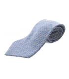 エルメス HERMES 総柄 ネクタイ シルク 青 ブルー /SR ■OH