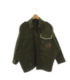 ナイン NINE 刺繍 ミリタリージャケット ブルゾン F カーキ /ES ■OS