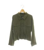 グレースコンチネンタル GRACE CONTINENTAL ドロストリングルーズジャケット クロップド 36 カーキ /DF ■OS