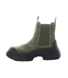 マウジー MOUSSY CHUNKY RUBBER チャンキーラバーブーツ L 24.5cm カーキ サイドゴア チャンキーソール ラバーキャップトゥ /RI ■OS