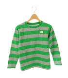 NTJ32320 キッズ フィールドボーダーティー Tシャツ カットソー 140 グリーン グレー /ES ■OS