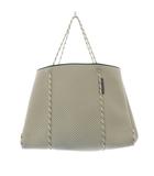 ステイトオブエスケープ STATE OF ESCAPE ポーチ付き ネオプレントートバッグ ハンドバッグ 白 ホワイト /SR ■SH