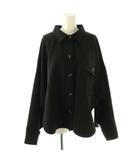 エンフォルド ENFOLD ダブルクロスシャツ シャツジャケット 38 ブラック /DF ■OS