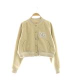 ミシェルマカロン michell Macaron ロゴ ブルゾン ジャケット F ベージュ /HK ■OS
