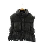 ラディエイト RADIATE フェイクレザー 中綿ベスト ジップアップ 38 ブラック /DF ■OS