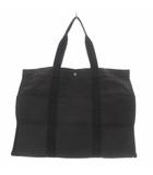 エルメス HERMES エールライン TGM トート バッグ ハンドバッグ キャンバス グレー 南京錠付き /YO34 ■AD ■OH