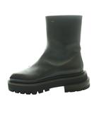 スポーツマックス マックスマーラ SPORT MAX コンバットブーツ ショート 37 黒 ブラック /SS ■OS