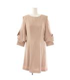 スナイデル SNIDEL 24AW シアーショルダーミニワンピース 長袖 0 ピンクベージュ /DO ■OS