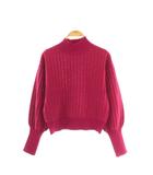 ルルウィルビー Loulou Willoughby 25AW ロングリブカフスモールプルオーバー ニット セーター 2 ピンク /HK ■OS