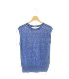 イエナ IENA 23SS リネンノースリーブプルオーバー ニット ブルー /DF ■OS