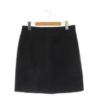 Sマックスマーラ 'S Max Mara CUCITO A MANO ボックススカート 台形 ミニ アンゴラ混 42 黒 /CX ■OS
