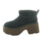 アグ オーストラリア UGG australia クラシック ウルトラ ミニ ニュー ハイツ Classic Ultra Mini New Heights ムートンブーツ ブーティ ショート US5 22cm 黒 ブラック 茶 ブラウン /SS ■OS