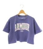アンダーアーマー UNDER ARMOUR Scripted Crop Top クロップドTシャツ カットソー 半袖 M ブルー パープル /NR ■OS