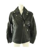 ディーゼル DIESEL ラムレザーダブル ライダースジャケット 羊革 XXS ブラック /DF ■OS