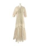 スナイデル SNIDEL コットンブラウスロングワンピース 七分袖 1 グレージュ /DO ■OS