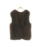 ラウンジドレス ガリャルダガランテ Loungedress GALLARDAGALANTE エコファーベスト フェイクファーベスト F ブラウン /DF ■OS