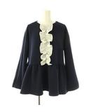 ソーノ SONO 24SS ブルーミングナウプルオーバー カットソー フリル 長袖 F ネイビー /HK ■OS ■SH