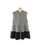 ユナイテッドアローズ UNITED ARROWS バイカラーティアードベスト 金ボタン ブラック ホワイト /DO ■OS