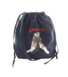 ベー・セーストック B.C STOCK CAT charge tote BAG 巾着バッグ ショルダーバッグ 猫プリント 紺 /MI ■OS ■SH