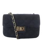 オウレンティ AULENTTI デニムキルティング チェーンバッグ ショルダーバッグ ワンショルダー ネイビー /YO6