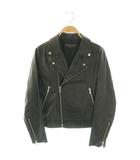 ストロベリーフィールズ STRAWBERRY-FIELDS ライダースジャケット ブルゾン 羊革 1 ブラック /ES ■OS