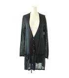 フォクシー FOXEY ニットカーディガン シルク シアー Vネック 紺 /CX ■OS