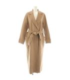 マックスマーラ MAX MARA ウール ベルテッドコート チェスター ロング 38 ベージュ /NR ■OS
