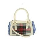 ヴィア リパブリカ Via Repubblica 2WAY ハンドバッグ ショルダーバッグ チェック柄 白 マルチカラー /MI ■OS