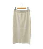 イエナ IENA ドライコットンリブスカート S ベージュ グレー リブ編み タイトシルエット ロング丈 /OK ■OS