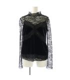 アメリヴィンテージ Ameri VINTAGE VELOUR CAMI SET LACE TOP セット トップス カットソー レース 2点セット F ブラック /HK ■OS