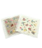 フェイラー FEILER × 近沢レース店 ハイジ 2枚セット レース付きタオルハンカチ 総柄 アニマル柄 花柄 アイボリー 茶 /MI ■OS ■SH